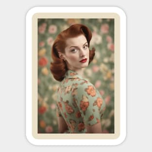 1950s Glam Woman Sticker